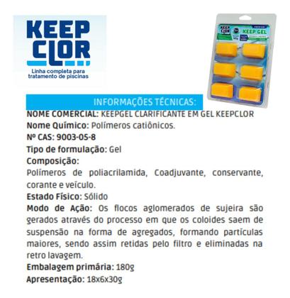 Imagem de Clarificante E Floculante Em Gel Keepclor 180 Gramas 06 Gel