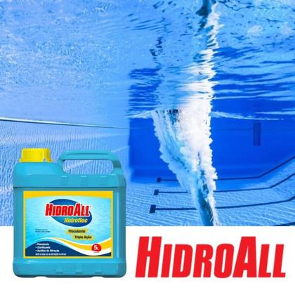 Imagem de Clarificante e Floculante Hidrofloc 5L Tampa Amarela  Hidroall