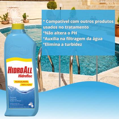 Imagem de Clarificante Floculante Hidrofloc 1 Lt - Hidroall