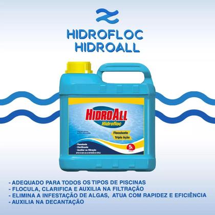 Imagem de Clarificante Floculante Hidrofloc Hidroall Para Piscinas 5 L