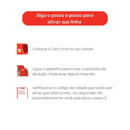 Imagem de CLARO Chip Kit 10 unidades 2 sem recarga e 8 com recarga
