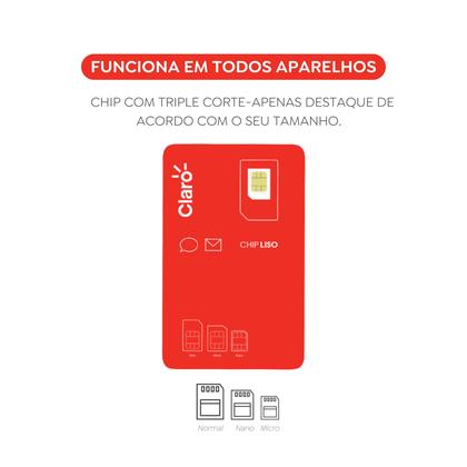 Imagem de CLARO Chip Kit 25 5 sem recarga e 20 com recarga