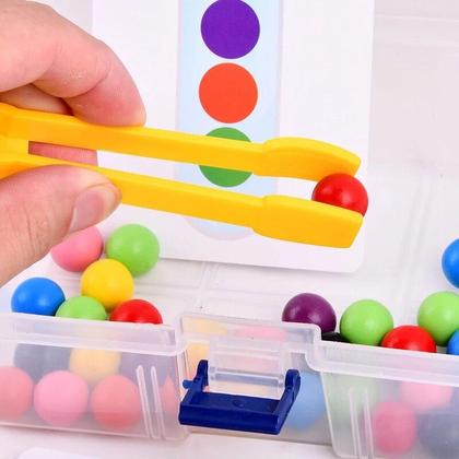 Imagem de Classificação de cores de roupas de brinquedo educacional Wokex Montessori