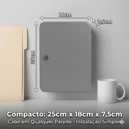 Imagem de Claviculário armário em aço com 48 chaveiros 25x18 - western