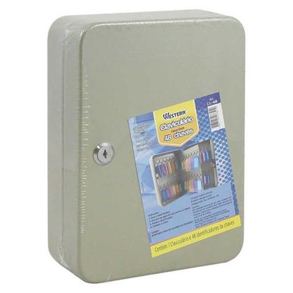 Imagem de Claviculário Armário Porta Chaves para 48 Chaveiros com Chave Western CL-48