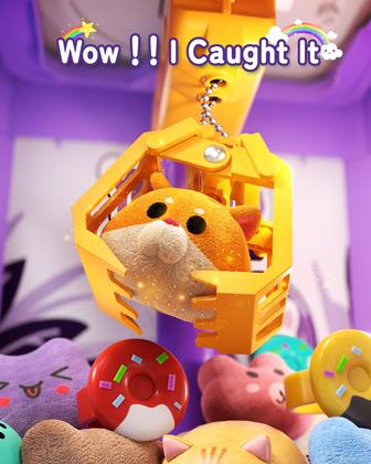 Imagem de Claw Machine Jovow Mini Vending com moedas de jogo e 30 brinquedos para crianças