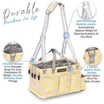 Imagem de Cleaning Caddy FifthStart Multiuso Amarelo Floral 38x25x20 cm