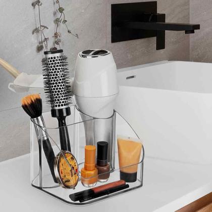 Imagem de Clear Suporte Para Secador De Cabelo Organizador Multiuso