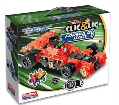 Imagem de Clic E Lig Formula Race 100 Peças Para Montar - Plasbrink