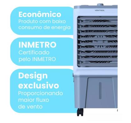 Imagem de Climatizador Ar Frio Portátil Evaporativo 16 Litros Umidificador 110v Ventisol Clin 16 127v
