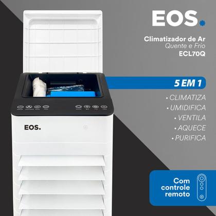 Imagem de Climatizador de Ar EOS Artic Fresh, 7,5 Litros, 5 em 1, Quente/Frio - ECL70Q