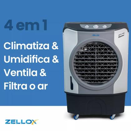 Imagem de Climatizador de Ar Indústrial Portátil 45 Litros Evaporativo Zlx45 Master Zellox