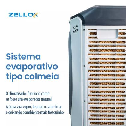 Climatizador de Ar Portátil 45 Litros Evaporativo Zlx-45 Master