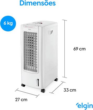 Imagem de  Climatizador de Ar Portátil FCE 3 em 1 Elgin Branco 7,5 Litros 110V