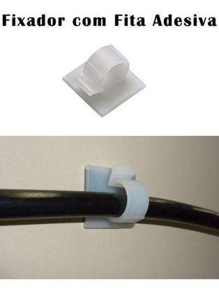 Imagem de Clip Base Fixadora Abraçadeira Autoadesivo 6mm - 50pçs