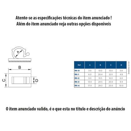 Imagem de Clip Base Fixadora Abraçadeira Autoadesivo 6mm - 50pçs