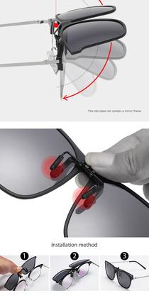 Imagem de Clip On Para Armação Óculos Polarizado Uv400 Sol Noturno