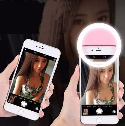 Imagem de Clipe Anel Led Flash Selfie 3 Níveis De Luz Celular Noteboo