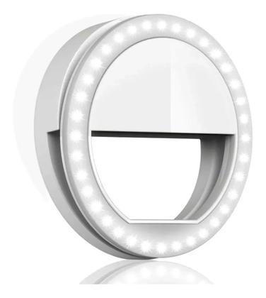 Imagem de Clipe Anel Led Luz Selfie p/ celular BRANCO (Mini Ring Light) 