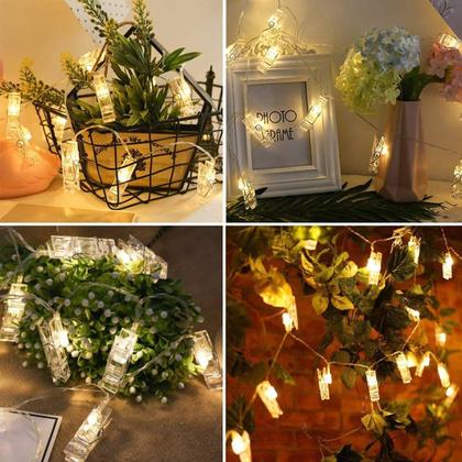 Imagem de Clipe fotográfico LED Copper String Lights Dopheuor 20/30/40 LED