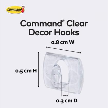 Imagem de Clipes de decoração Command 17026CLR-ES Clear, pacote com 20
