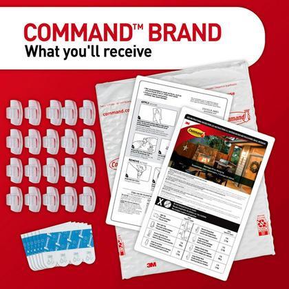 Imagem de Clipes de luz Command Outdoor 20 Clear com 24 tiras