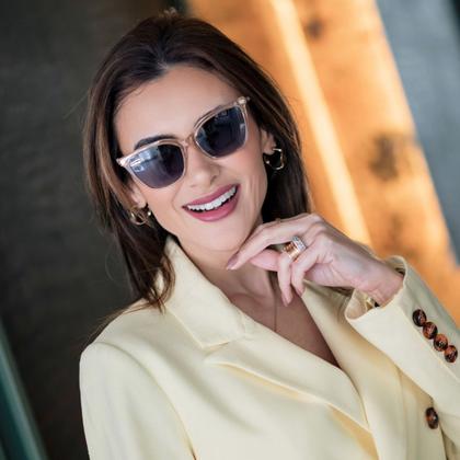 Imagem de ClipOn 2 em 1 Armação Óculos de Sol Feminino Bia Proteção UV Le Belle Origi