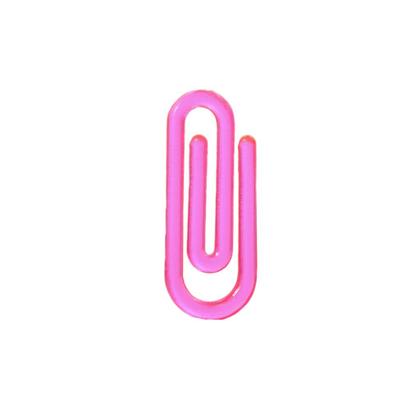 Imagem de Clips Escolar Prendedor Pequeno 2,5cm Rosa Neon Colorido - 1000 Unidades