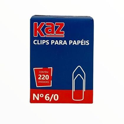 Imagem de Clips p.papeis n. 6.0 - kaz com 220 unidades