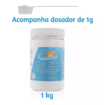 Imagem de Cloreto De Sódio 1kg Lavagem Nasal Soro Pó Kit Com 2 Potes