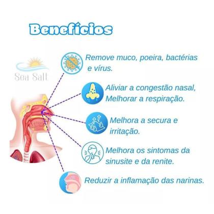 Imagem de Cloreto De Sódio Em Pó Sem Iodo Para Lavagem Nasal 100mg