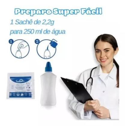 Imagem de Cloreto De Sódio Lavagem Nasal Kit C/60 com Soro Nasal 500g