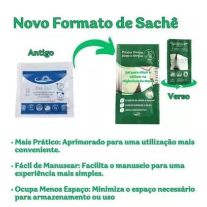Imagem de Cloreto De Sódio Lavagem Nasal Kit C/60 com Soro Nasal 500g