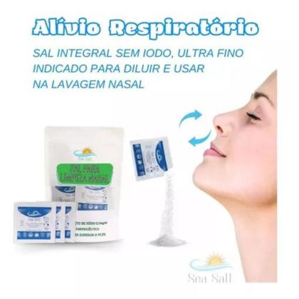 Imagem de Cloreto De Sódio Lavagem Nasal Kit C/60 com Soro Nasal 500g