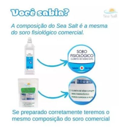 Imagem de Cloreto De Sódio Lavagem Nasal Kit C/60 com Soro Nasal 500g