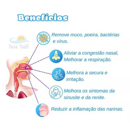 Imagem de Cloreto De Sódio Para Lavagem Nasal Soro Em Pó 1kg