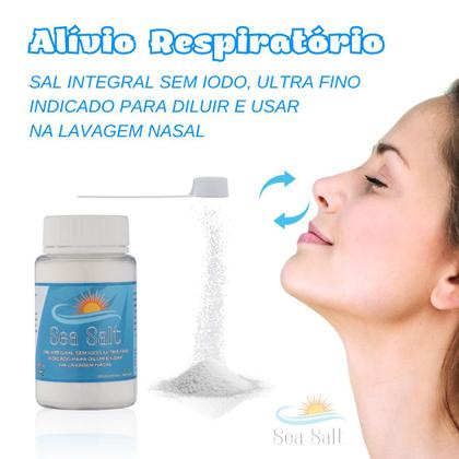 Imagem de  Cloreto de Sódio Sal Para Lavagem Nasal 100 G Cada Kit Com 2