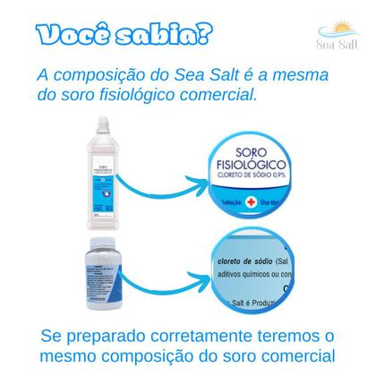 Imagem de  Cloreto de Sódio Sal Para Lavagem Nasal 100 G Cada Kit Com 3