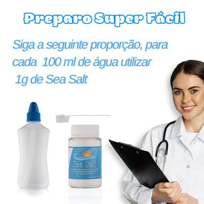 Imagem de  Cloreto de Sódio Sal Para Lavagem Nasal 100 G Cada Kit Com 3