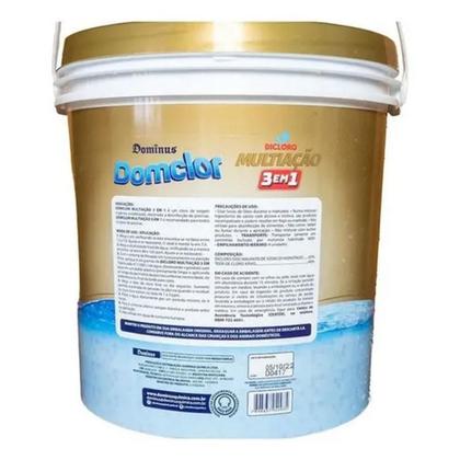 Imagem de Cloro Domclor Dicloro Multi Ação 3 em 1 10kg Tratamento Completo