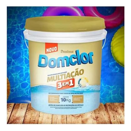 Imagem de Cloro Domclor Dicloro Multi Ação 3 em 1 10kg Tratamento Completo