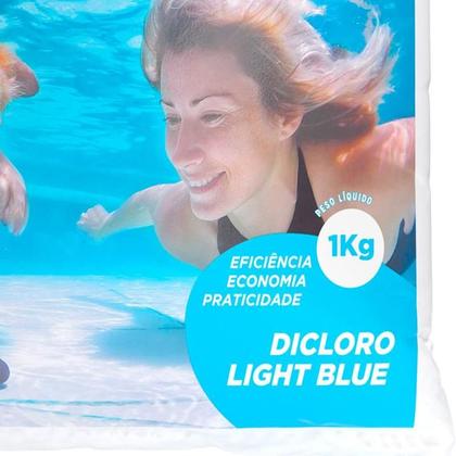 Imagem de Cloro Granulado Dicloro de Sódio p/ Piscinas e Hidrotanques Light Blue 1,0 KG MONTREAL