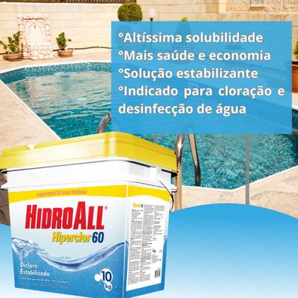 Imagem de Cloro Granulado Hiperclor 60 - 10 Kg - Hidroall