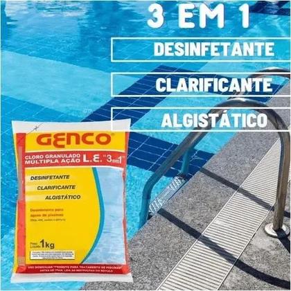Imagem de Cloro Granulado Multipla Ação 3 em 1 1kg Genco