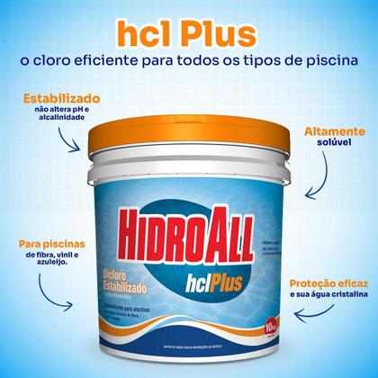 Imagem de Cloro HCL Plus Hidroall 10kg Alta Performance