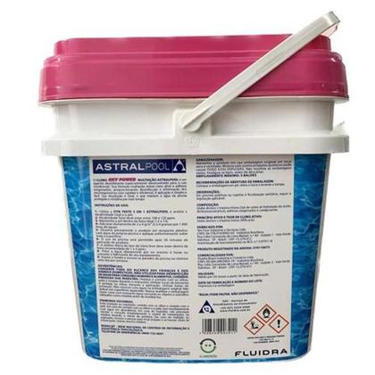 Imagem de CLORO OXYPOWER MULTIACAO 5 em 1  ASTRALPOOL 10KG PISCINA RESIDENCIAL PH ESTÁVEL