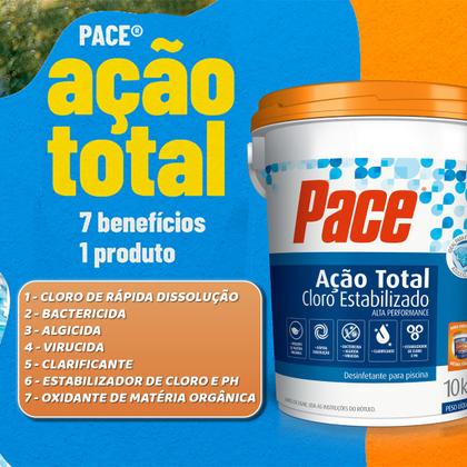 Imagem de Cloro Pace Ação Total Hth Granulado 7 em 1 Para Piscinas Balde 10kg