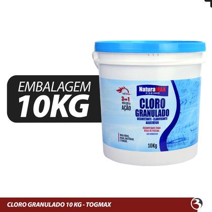 Imagem de Cloro Para Piscina Granulado Balde 10 Kg Multi Ação 3 em 1 Togmax