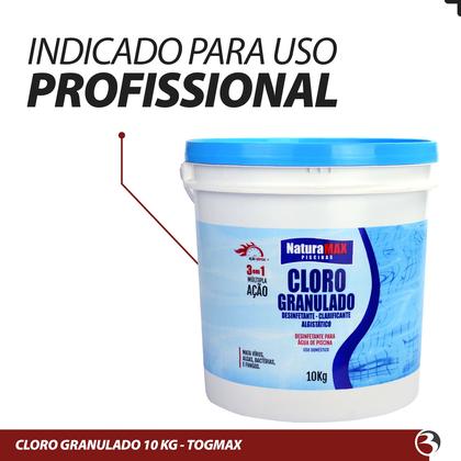 Imagem de Cloro Para Piscina Granulado Balde 10 Kg Multi Ação 3 em 1 Togmax