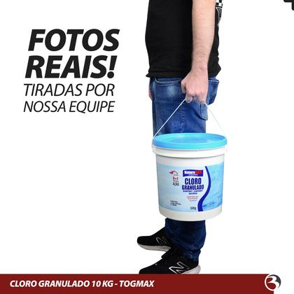 Imagem de Cloro Para Piscina Granulado Balde 10 Kg Multi Ação 3 em 1 Togmax